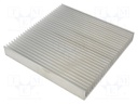 Heatsink: moulded; grilled; natural; L: 200mm; W: 200mm; H: 25mm