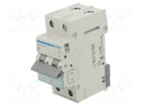 Circuit breaker; 230/400VAC; Inom: 6A; Poles: 2; DIN; Charact: C; 6kA