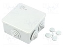 Enclosure: junction box; X: 80mm; Y: 80mm; Z: 40mm; wall mount; IP44