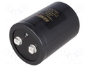 Capacitor: electrolytic; 470000uF; 25VDC; Leads: screw; ESR: 9mΩ