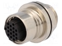 Connector: circular; socket; female; PIN: 16; w/o contacts; 3A; 60V