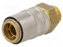 Quick connection coupling; straight; 15bar; Mat: brass; Seal: FPM