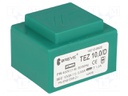 Transformer: encapsulated; 10VA; 400VAC; 12V; 833.3mA; IP00; 280g