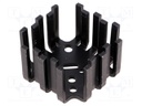 Heatsink: moulded; SOT9,TO3,TO66; black; 45x45x25.4mm; 6K/W