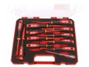 Kit: screwdrivers; insulated; Phillips,Pozidriv®,slot,Torx®