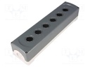 Enclosure: for remote controller; X: 75mm; Y: 301mm; Z: 61mm; grey