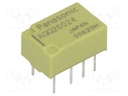 Relay: electromagnetic; DPDT; Ucoil: 24VDC; 0.3A/125VAC; 2A/30VDC