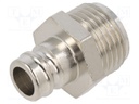 Quick connection coupling; 15bar; Thread: G 1/2" external