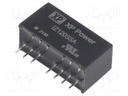 Isolated Board Mount DC/DC Converter, Regulated, ITE, 1 Output, 3 W, 3.3 V, 700 mA