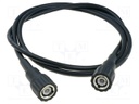 Test lead; 1m; black; 3A; Structure: BNC plug-BNC plug