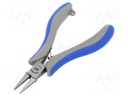 Pliers; miniature,half-rounded nose; 128mm