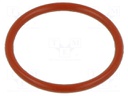 O-ring gasket; silicone; Thk: 1mm; Øint: 20mm; red; -60÷160°C