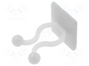 Cable clips; ØBundle : 10mm; polyamide; natural; UL94V-2; H: 27.3mm