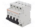 Circuit breaker; 230/400VAC; Inom: 10A; Poles: 4; Charact: C; 10kA