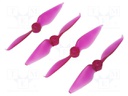 Propeller; purple; Pcs: 4; Kit: 2x CW + 2x CCW; Number of blades: 3