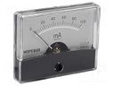 Ammeter; analogue; on panel; I AC: 0÷100mA; Class: 2,5; 60x47mm