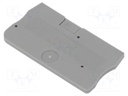 End plate; grey; Width: 2.2mm; Ht: 24.3mm; L: 45mm