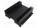 Heatsink: extruded; H; black; L: 150mm; W: 142mm; H: 55mm; aluminium