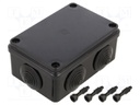Enclosure: junction box; X: 80mm; Y: 120mm; Z: 50mm; ABS,polystyrene