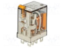 Relay: electromagnetic; DPDT; Ucoil: 230VAC; 12A/250VAC; 12A/30VDC