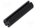 Spacer sleeve; LED; Øout: 4.8mm; ØLED: 3mm; L: 19.1mm; black; UL94V-0