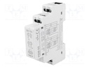 Relay: installation; bistable; NO; Ucoil: 230VAC; 90x17.5x66mm