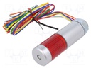 Signaller: signalling column; LED; red; 24VDC; IP65; MPS; Mat: ABS