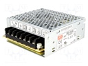 Power supply: switched-mode; modular; 54W; 5VDC; 99x97x36mm; 12VDC