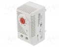 Sensor: thermostat; Contacts: NC; 10A; 250VAC; IP20; Mounting: DIN