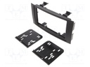 Radio mounting frame; VW; 2 DIN; black