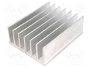 Heatsink: extruded; grilled; L: 100mm; W: 78mm; H: 35mm; aluminium