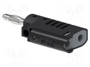 Plug; 4mm banana; 36A; 30VAC; 60VDC; black; non-insulated; 57.2mm