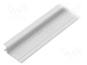 Profiles for LED modules; surface; white; L: 1m; aluminium