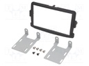 Radio mounting frame; Dacia,Opel,Renault; 2 DIN; black