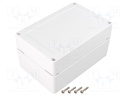 Enclosure: multipurpose; X: 150mm; Y: 100mm; Z: 60mm; ZP; ASA; white