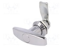 Lock; without cylinder; zinc and aluminium alloy; 18mm; chromium