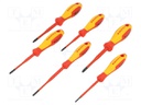 Screwdrivers; Pcs: 6; insulated; 1kVAC