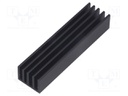 Heatsink: extruded; grilled; black; L: 75mm; W: 19mm; H: 14mm