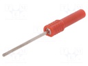 Socket; 4mm banana; 20A; 1kVAC; red; nickel plated; -25÷80°C; 10mΩ