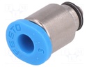 Push-in fitting; threaded,straight; M3; outside; -0.95÷6bar