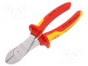 Pliers; insulated,side,cutting; 180mm; chrome vanadium steel