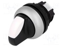 Switch: rotary; Stabl.pos: 3; 22mm; white-black; Illumin: none; IP66