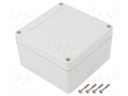 Enclosure: multipurpose; X: 105mm; Y: 105mm; Z: 60mm; ZP; light grey