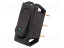 ROCKER; SPST; Pos: 2; OFF-ON; 25A/12VDC; black; LED 12VDC,point