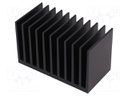 Heatsink: extruded; grilled; black; L: 50mm; W: 100mm; H: 60mm