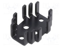 Heatsink: extruded; U; TO3; black; L: 41.4mm; W: 32.8mm; H: 19mm