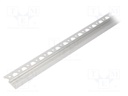 Profiles for LED modules; natural; L: 2m; UNI-TILE12; aluminium