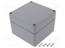 Enclosure: multipurpose; X: 120mm; Y: 120mm; Z: 90mm; ABS; dark grey