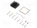 Heatsink: extruded; grilled; black; L: 35mm; W: 35mm; H: 14.5mm