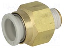 Push-in fitting; threaded,straight; R 1/8"; outside; -1÷10bar